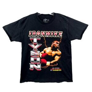 Mike Tyson Iron Mike Hall of Fame Champion‎ T-Shirt Mens L Graphic Boxing Grunge